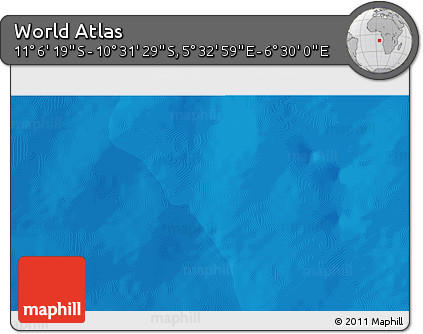 Political 3D Map of the Area around 10° 48' 54" S, 6° 1' 30" E