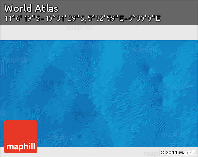 Political 3D Map of the Area around 10° 48' 54" S, 6° 1' 30" E