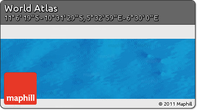 Physical Panoramic Map of the Area around 10° 48' 54" S, 6° 1' 30" E