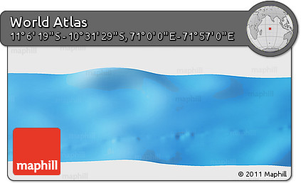 Physical Panoramic Map of the Area around 10° 48' 54" S, 71° 28' 29" E