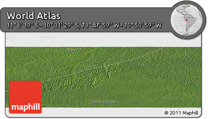Satellite Panoramic Map of the Area around 10° 48' 54" S, 71° 19' 29" W