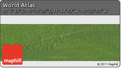 Satellite Panoramic Map of the Area around 10° 48' 54" S, 71° 19' 29" W