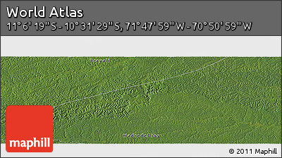 Satellite Panoramic Map of the Area around 10° 48' 54" S, 71° 19' 29" W