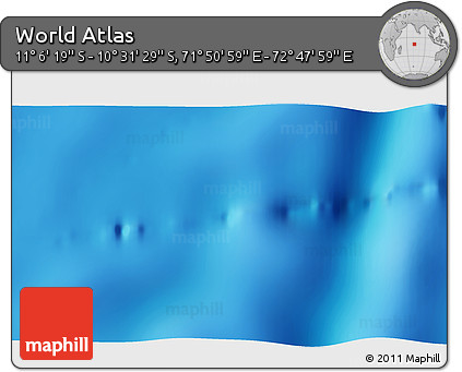 Physical 3D Map of the Area around 10° 48' 54" S, 72° 19' 29" E