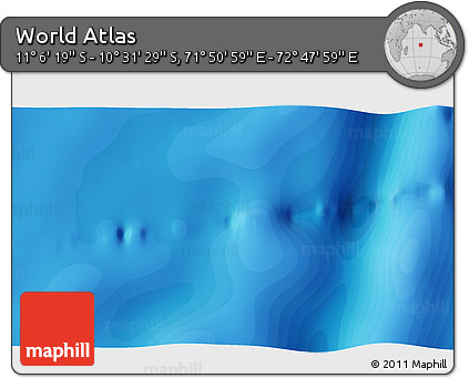 Political 3D Map of the Area around 10° 48' 54" S, 72° 19' 29" E