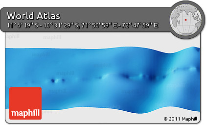 Physical Panoramic Map of the Area around 10° 48' 54" S, 72° 19' 29" E