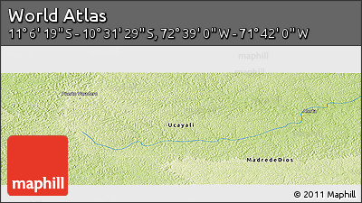 Physical Panoramic Map of the Area around 10° 48' 54" S, 72° 10' 30" W