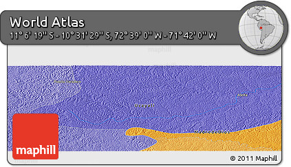Political Panoramic Map of the Area around 10° 48' 54" S, 72° 10' 30" W