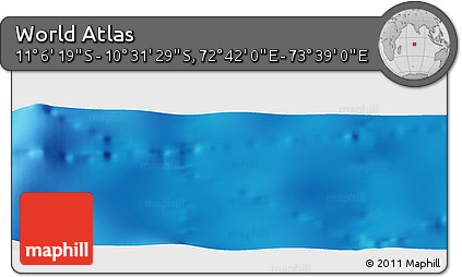 Physical Panoramic Map of the Area around 10° 48' 54" S, 73° 10' 30" E