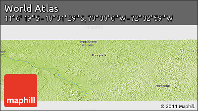 Physical Panoramic Map of the Area around 10° 48' 54" S, 73° 1' 30" W