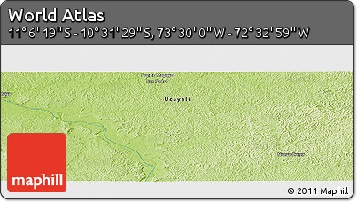 Physical Panoramic Map of the Area around 10° 48' 54" S, 73° 1' 30" W