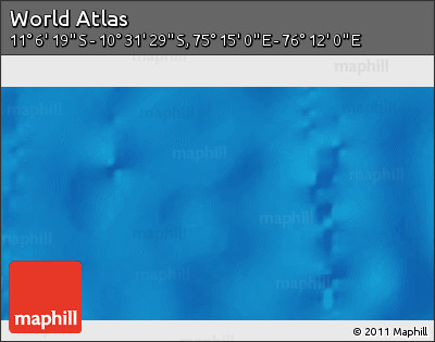 Physical 3D Map of the Area around 10° 48' 54" S, 75° 43' 29" E