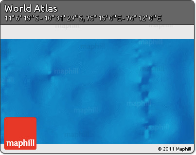 Physical 3D Map of the Area around 10° 48' 54" S, 75° 43' 29" E