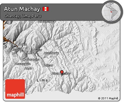 Physical 3D Map of Atun Machay