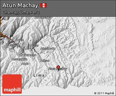 Physical 3D Map of Atun Machay