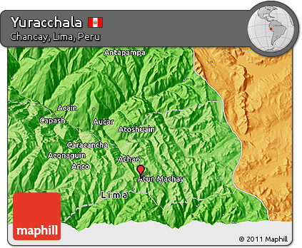 Political 3D Map of Yuracchala