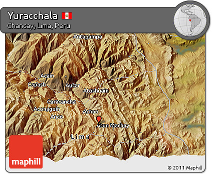 Satellite 3D Map of Yuracchala