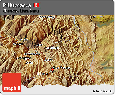 Satellite 3D Map of Pilluccacca