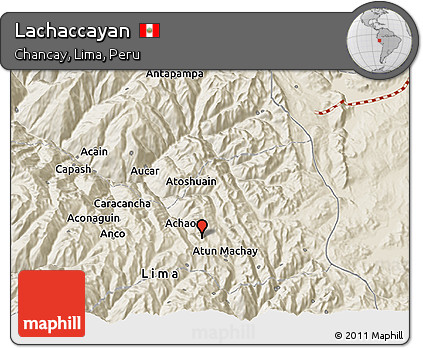Shaded Relief 3D Map of Lachaccayan