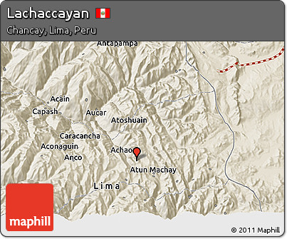 Shaded Relief 3D Map of Lachaccayan