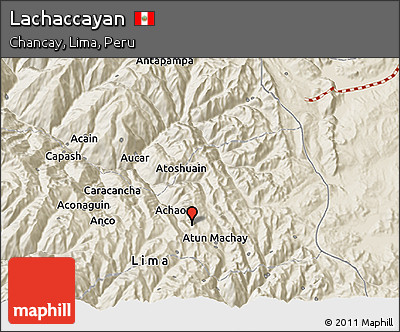 Shaded Relief 3D Map of Lachaccayan