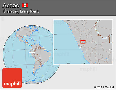 Gray Location Map of Achao