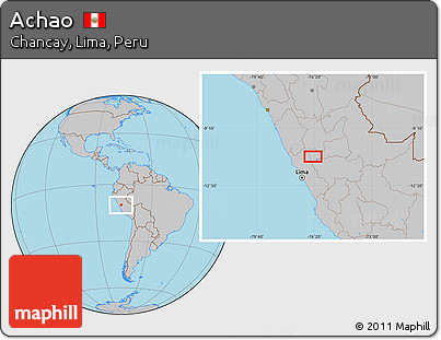 Gray Location Map of Achao