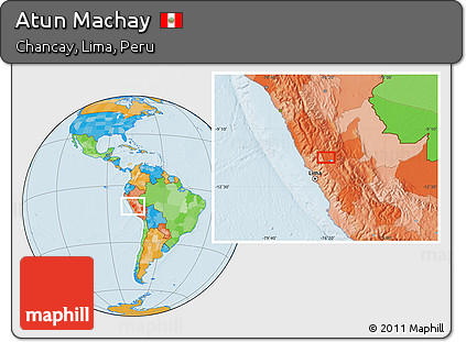 Political Location Map of Atun Machay