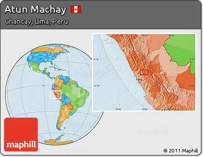 Political Location Map of Atun Machay
