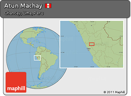 Savanna Style Location Map of Atun Machay