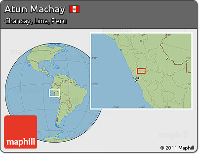 Savanna Style Location Map of Atun Machay