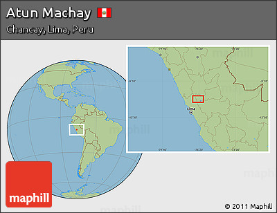 Savanna Style Location Map of Atun Machay