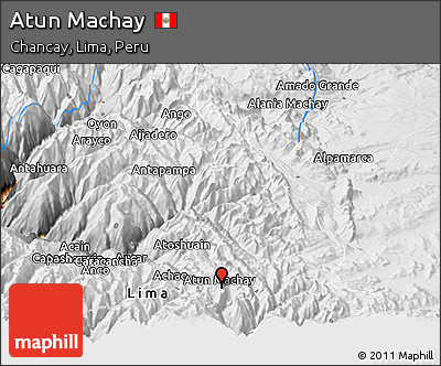 Physical Panoramic Map of Atun Machay