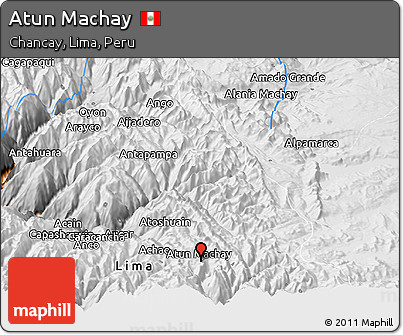 Physical Panoramic Map of Atun Machay