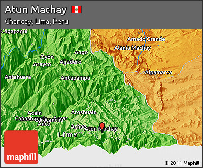 Political Panoramic Map of Atun Machay