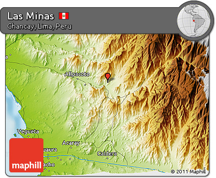 Physical 3D Map of Las Minas