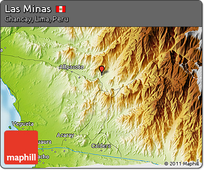 Physical 3D Map of Las Minas