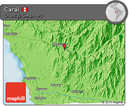 Political 3D Map of Caral
