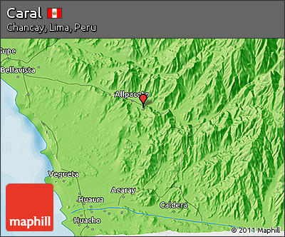 Political 3D Map of Caral