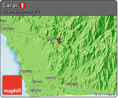 Political 3D Map of Caral