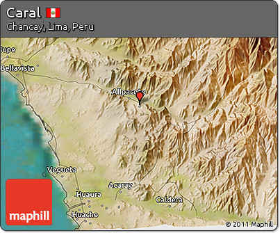 Satellite 3D Map of Caral