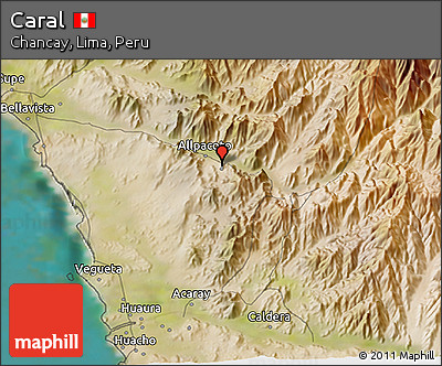 Satellite 3D Map of Caral