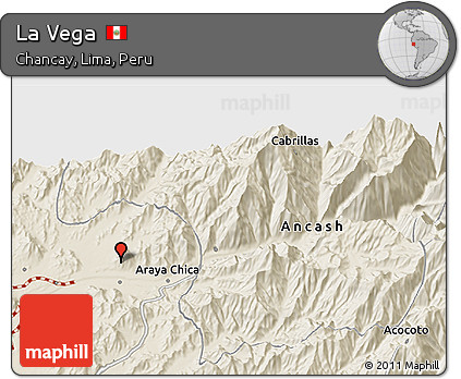 Shaded Relief 3D Map of La Vega