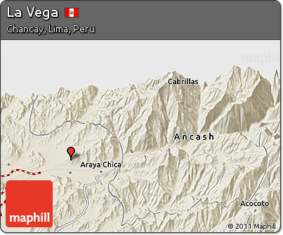 Shaded Relief 3D Map of La Vega