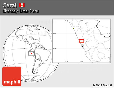 Blank Location Map of Caral
