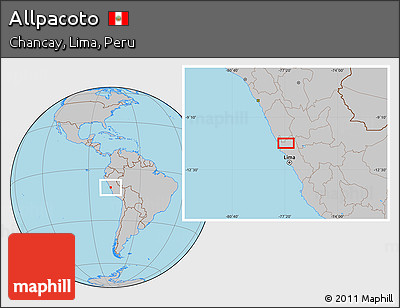 Gray Location Map of Allpacoto