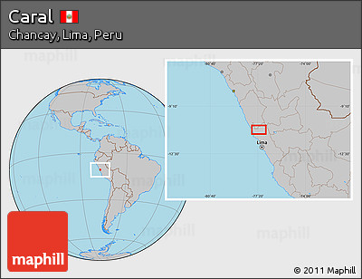 Gray Location Map of Caral