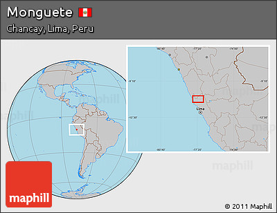 Gray Location Map of Monguete