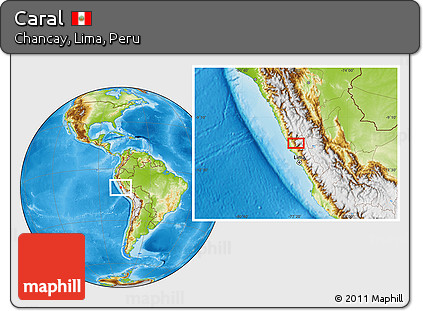 Physical Location Map of Caral