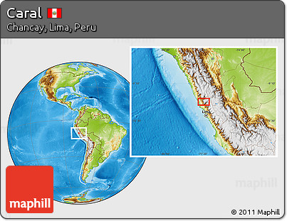 Physical Location Map of Caral